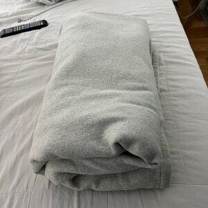 Like New - SFerra Chalet Blanket King Light Grey Brushed Cotton Portugal